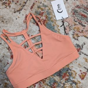 NWT Peach Grid Bra